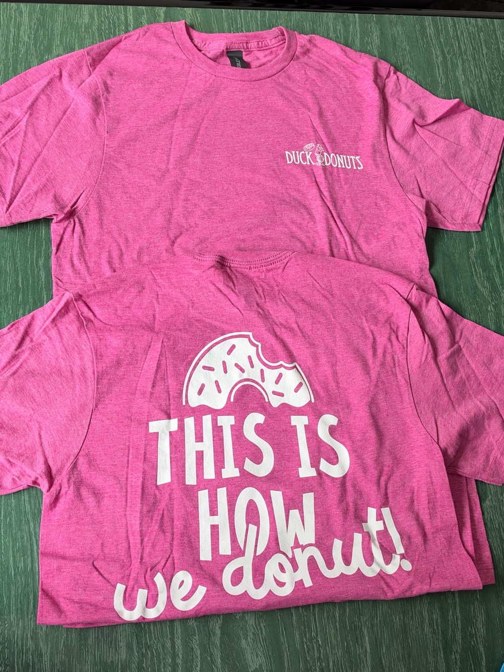 Crew Tee Pink Logo - 'This Is How We Donut'